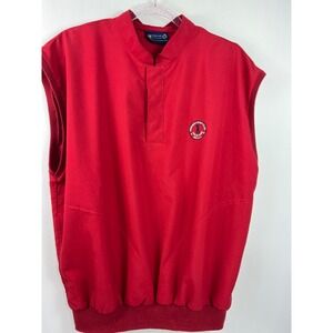 Rare SUNDERLAND of Scotland x CHICAGO GOLF Vest Men's Red Sz M Made in USA